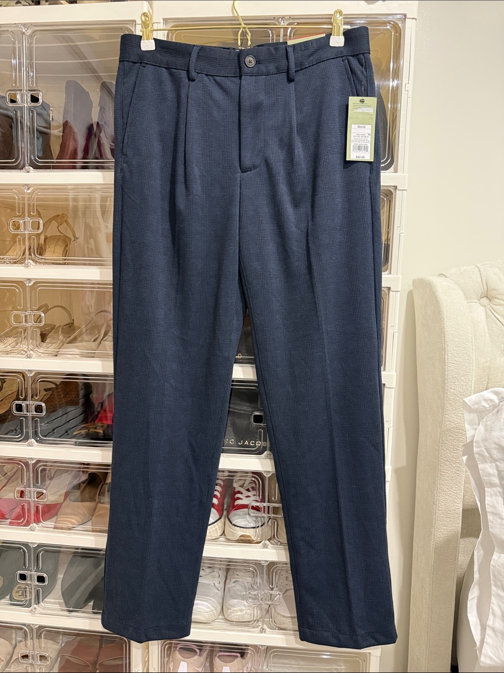 Goodiello Dark Navy Dress Pants - Tailored Straight Leg